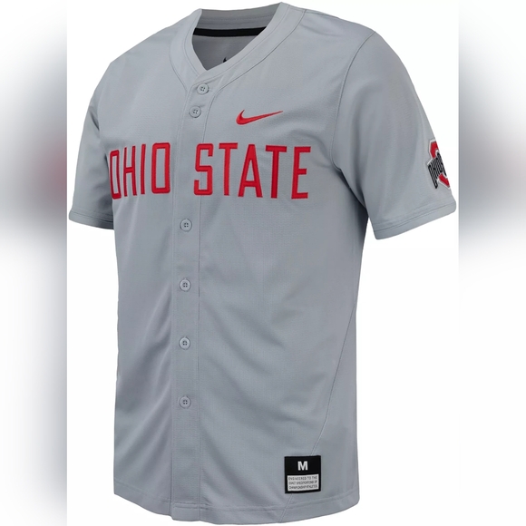 Ohio State Men's Nike Dri-Fit Full Button Baseball Jersey Size Medium - Picture 1 of 2